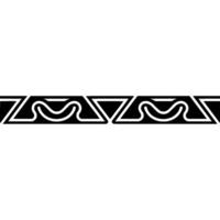 Geometric Border with Repeating Shapes vector
