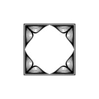 Elegant Geometric Frame in Black and White, Minimalist vector