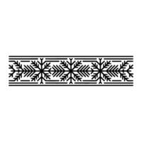 Minimalist Winter Snowflake Border, Geometric vector