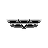 Geometric Abstract Black Triangles on White Background vector