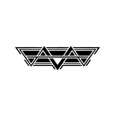 Geometric Abstract Black Triangles on White Background