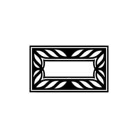 Elegant Black and White Ornamental Frame Element vector