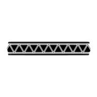 Geometric Pattern Border Triangles on White Background vector