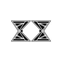 Geometric Symmetry Abstract Black White on Pale Gray vector
