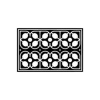 Geometric Black White Pattern Decorative Element vector