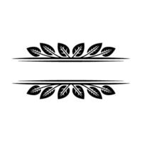 Minimalist Leafy Divider , Elegant Foliage, Text Space vector