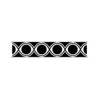 Geometric Black White Patterned Border , Minimalist Style vector