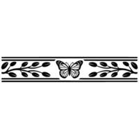 Elegant Butterfly Border Ornament, Minimalist vector