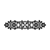 Black Floral Ornament , Decorative Border , Elegant Pattern vector