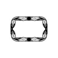 Elegant Decorative Frame with Leafy Braided Pattern on White Background vector