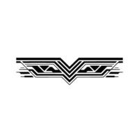 Minimalist Geometric Black Lines on White, Modern Abstract vector