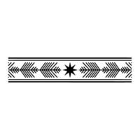 Minimalist Black and White Border with Star and Arrow Elements vector