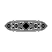 Geometric Circuit Board in Black White, Tech Pattern vector