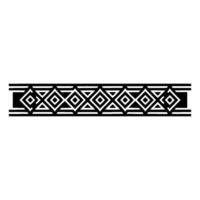 Geometric Black Border Ornament, Repeating Diamond Pattern, vector