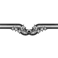 Elegant Minimalist Leafy Border in Black and White vector