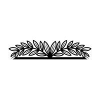 Elegant Botanical Foliage Frame Black and White vector