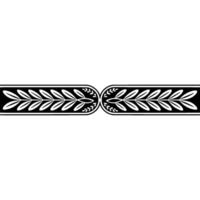 Elegant Leaf Border , Decorative Element, Black and White vector