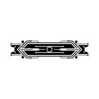 Sleek Black and White Tech Overlay Modern Circuit , Minimalist Aesthetic vector