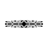 Geometric Tech Border Minimalist Circuitry vector