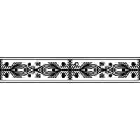 Geometric Border Minimalist Pattern with Foliage Elements vector