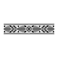 Black and White Decorative Border Element, Minimalist vector