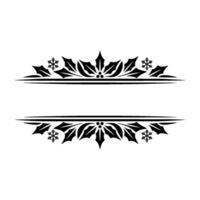 Elegant Christmas Holly Border with Space for Text vector