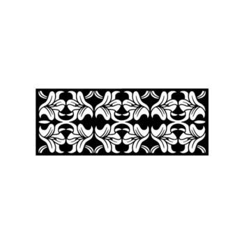 Floral Pattern in Art Deco Style, Repeating Lily Motif on Black Background vector