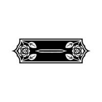 Elegant Rose , Black White Decorative Element vector