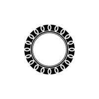 Elegant Minimalist Black and White Circular Frame vector
