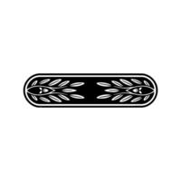 Elegant Black and White Leafy Banner on White Background vector