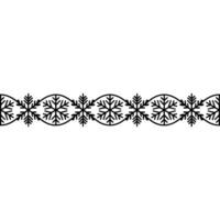 Elegant Snowflake Border on Gradient White Background vector