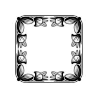 Elegant Floral Frame in Art Nouveau Style, Illustration vector