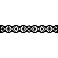 Celtic Knot Border, Minimalist , Black and White, Repeating Pattern vector