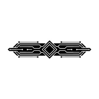 Tech Circuitry Element on White Background vector