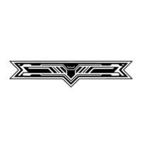 Futuristic Tech Emblem Geometric on White Background vector