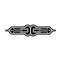 Geometric Symmetry Black and White Decorative vector