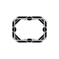 Art Deco Frame on White Background Elegant Geometric vector