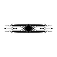 Geometric Tech Element Abstract Circuitry Border vector
