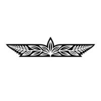 Elegant Black Botanical Border, Minimalist Element vector
