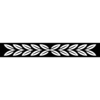 Elegant Silver Leaf Border on Black Minimalist vector