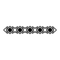 Geometric Border Black Diamonds on White Background vector