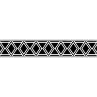 Geometric Diamond Border Element, Black White, Minimalist vector