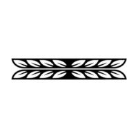Minimalist Leaf Pattern , Black and White, Decorative Element vector