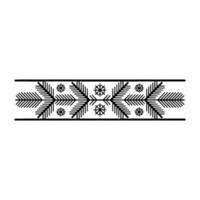 Minimalist Winter Border Pine Boughs and Snowflakes, vector