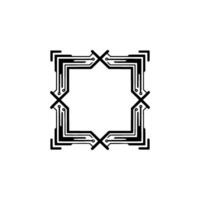 Tech Circuitry Frame, Black and White Minimalist vector