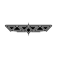 Geometric Black and White Element Ornamental Border vector
