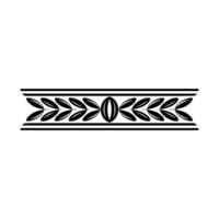 Elegant Laurel Wreath Border , Black on White vector