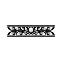 Elegant Floral Border in Minimalist Style vector