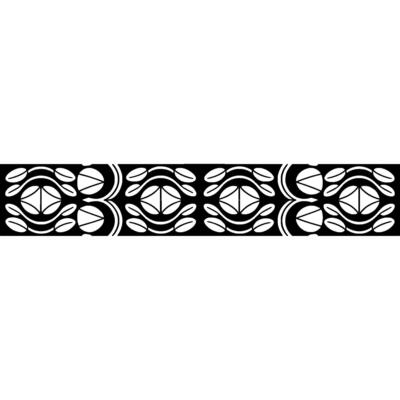 Abstract Black and White Border for Decor and Graphics