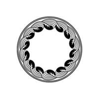 Elegant Black and White Circular Pattern, Abstract for Use vector